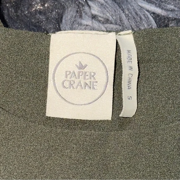 Paper Crane Olive Green High-Neck Cami - Picture 3 of 3